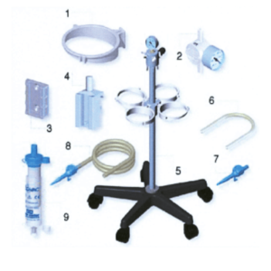 Surgical Suction Flovac - Trolley 4 Plce
