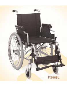 Wheelchair - Allum / Nylon , lightweight ,  detachable arm and foot rests