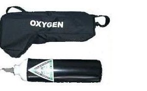 Oxygen cylinder 3,2L complete (Includes 3,2L Cylinder,Pin index regulator, mask and carry bag)